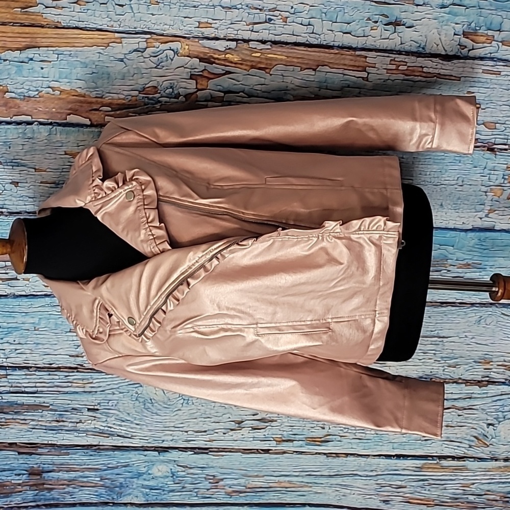 Pink Ruffle Motto Jacket NWT - Picture 2 of 12